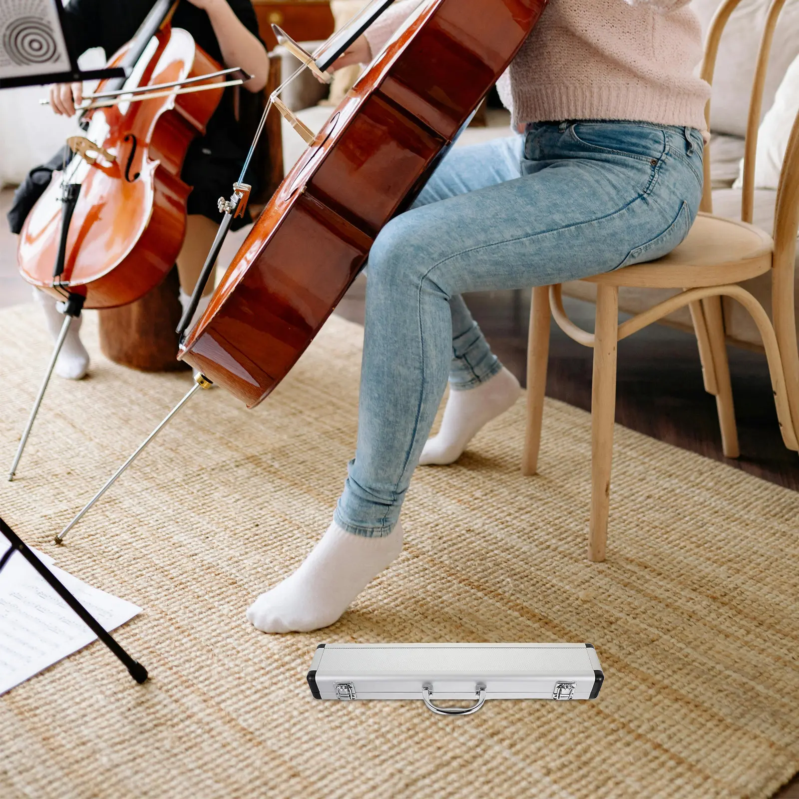 

Водонепроницаемый алюминиевый футляр для флейты, портативная сумка для хранения, органайзер для бамбуковой флейты, легкий, ударопрочный.