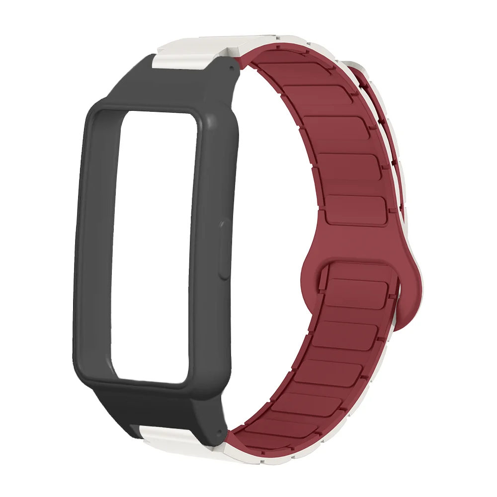 

12mm Magnetic Silicone Watch Strap For Huawei 6/6Pro/6NFC/7 Honor 6/7 Stable Buckle Quick Release Soft Case Skin-friendly Unisex