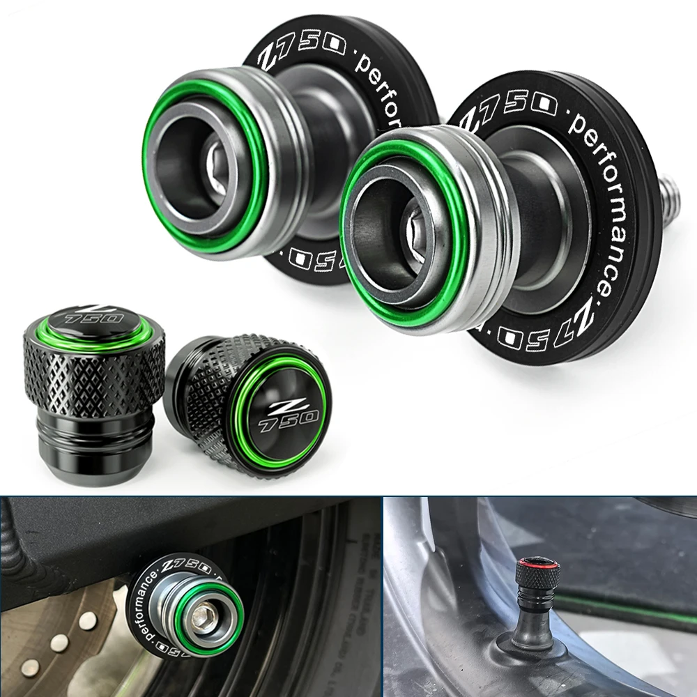 M10 For Kawasaki Z750 Z 750 S/R 2003-2011 2012 Motorcycle Swingarm Spools Slider Stand Screw Bobbins Tire valve caps accessories