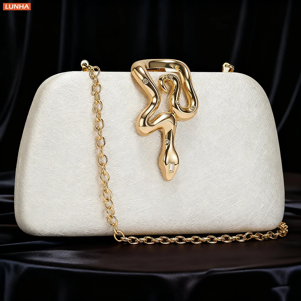 

Women's Glitter Box Clutch Evening Bag Dress Party Bags Shoulder Purse with Serpentine Lock Luxury Style for Banquet Wedding