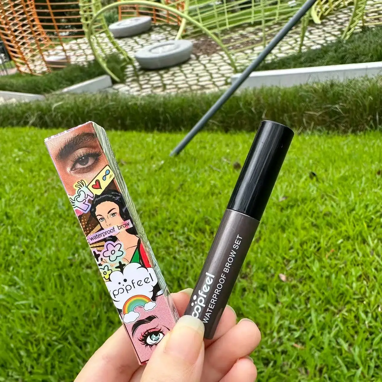 POPFEEL Wasserfestes, schweißfestes Augenbrauen-Tönungsgel – schnell trocknendes, langlebiges, glattes 3D-Brauenfarben-Gel für den täglichen Gebrauch.