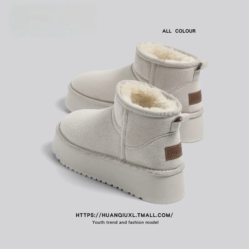 

Thi Bot Fce Lined Snow Boots Women's Winter New Sle Anti-slip Warm Thi Cotton Soft Bot Comfortable Boots