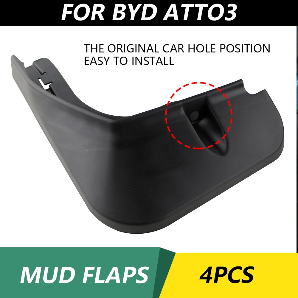 Car Mud Flaps Car Mudflap for BYD Atto 3 Yuan Plus Atto3 2021 2022 2023 Mudguard Splash Guards Fender Mudflaps Auto Accessories