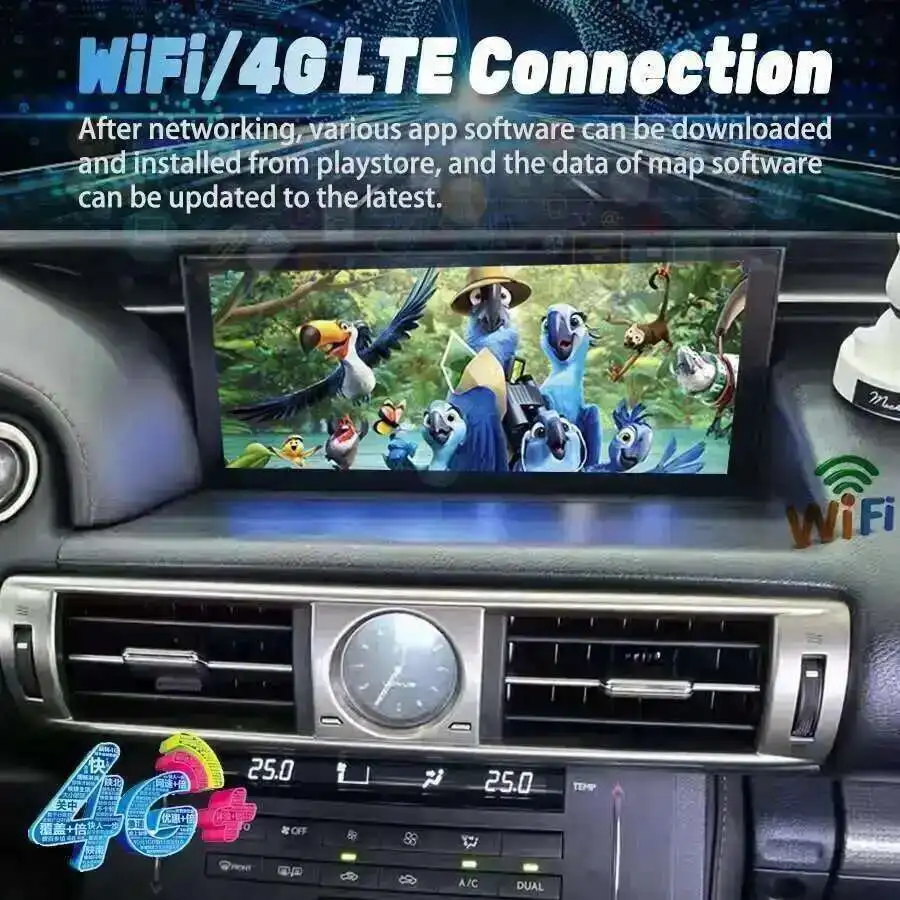 10.25 "لكزس IS RC 200 250 200t 300h 2013-2019 سيارة مشغل وسائط متعددة راديو شاشة Carplay أندرويد السيارات الملاحة Autoradio