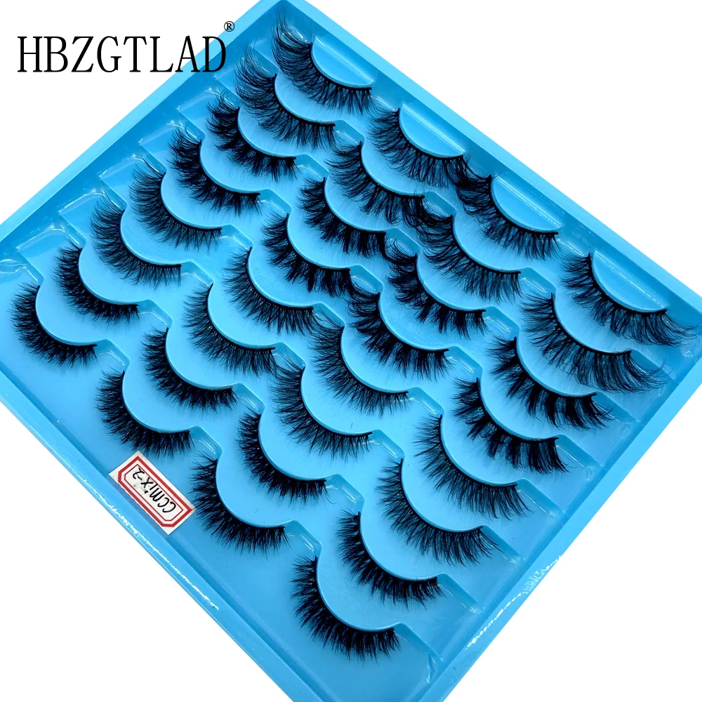 2022 HBZGTLAD New 14/16 pairs 3D Faux Mink Lashes Natural False Eyelashes Dramatic Volume Lashes Eyelash Extension Makeup