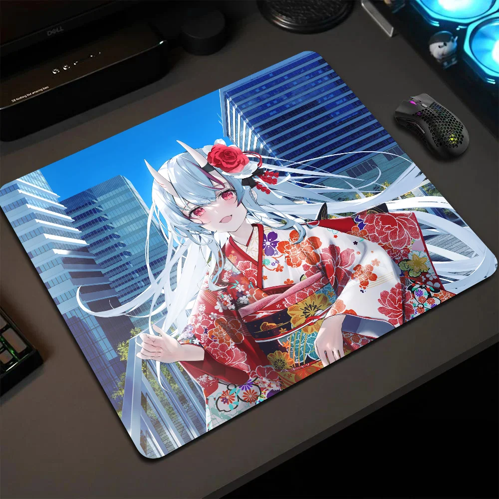 

Nakiri Ayame Hololive Girl Anime Mousepad Small LockEdge Mouse Pad For Gamers Computer Desk Pad Anti-slip Rubber