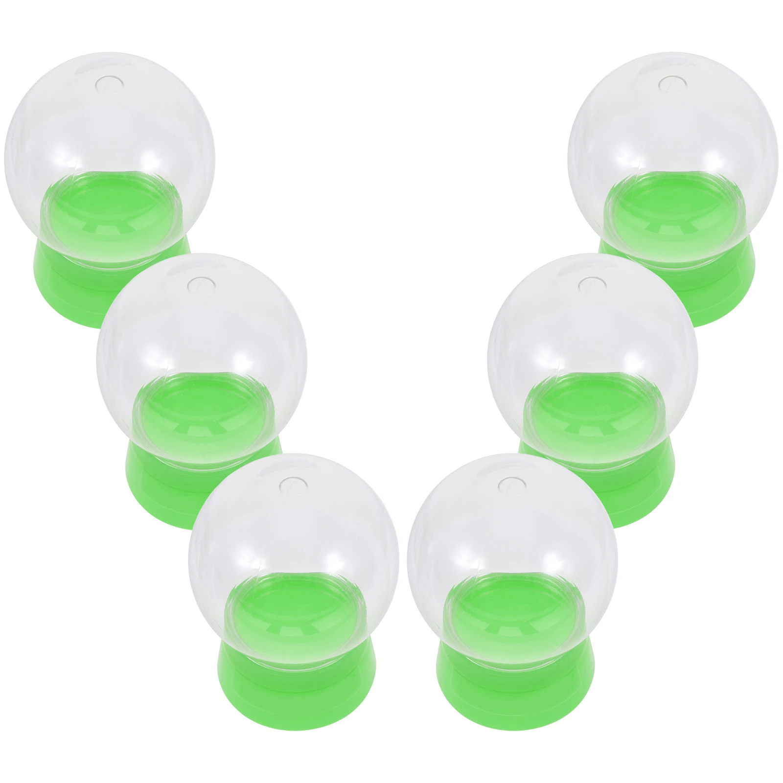 

6 Pcs Crystal Ball Accessories Diy Empty Snow Globe Clear Kit Jar Filling Snowglobes Plastic Child