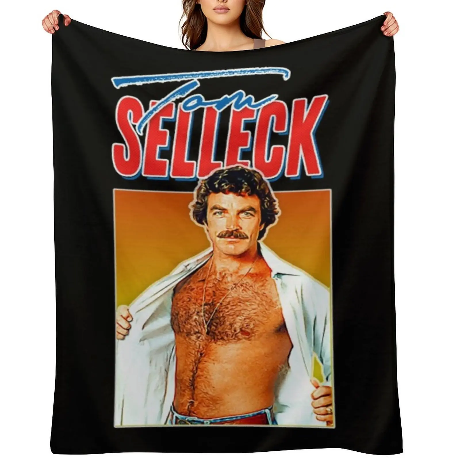 

Tom Selleck Throw Blanket Summer Beddings Nap Cute christmas decoration Blankets