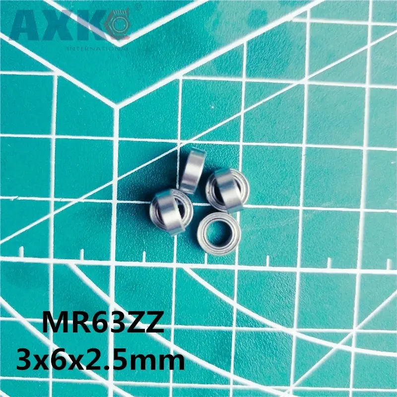 AXK 10Pcs MR63ZZ L-630ZZ 3x6x2.5 mm Deep groove ball bearing Miniature bearing High qualit MR63Z MR63