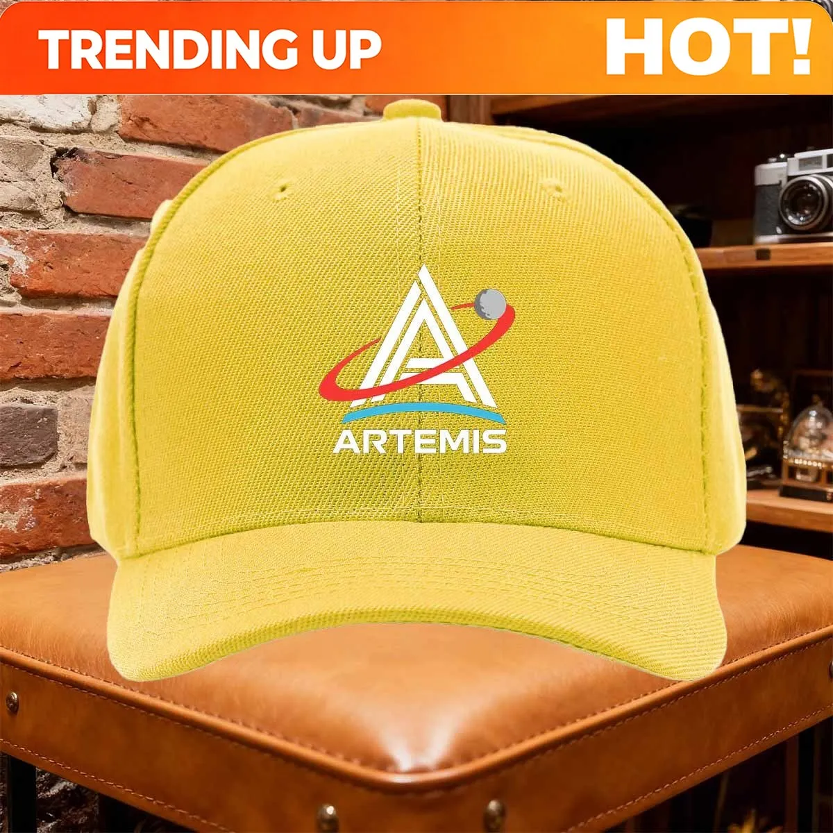Artemis Program Logo Mars 2024 Space Astronaut Trucker Hat - Adjustable Cap with Artemis & Mars Design, Lightweight