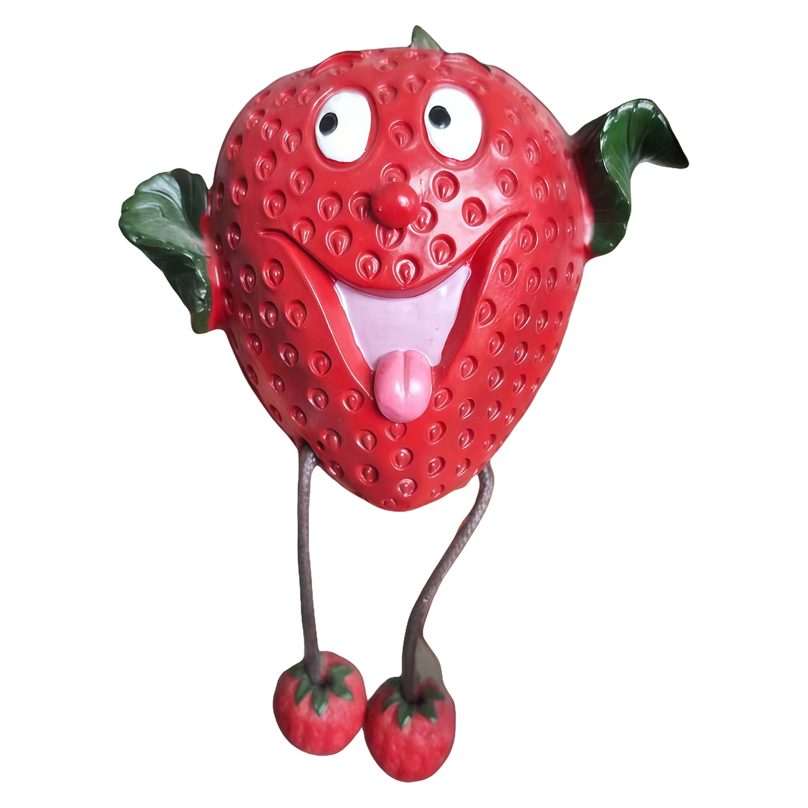 Fruit Resin Shelf Sitter Figurines with Flexible Dangling Legs Resin Hanging Edge Statues for Bookshelf Windowsill Tabletop