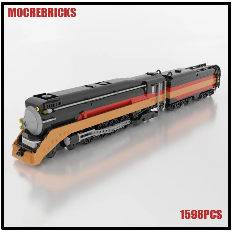 MOC-Blocos de Construção de Locomotiva a Vapor, Dreyfuss, Modelo de Montagem de Inverno, Brinquedos Bricks, DIY Puzzle Set