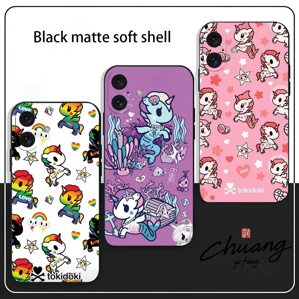 

Japan Tokidokis Phone Phone Case Stylish Black Matte TPU Case For 11-16. Anti-slip And Wear-resistant