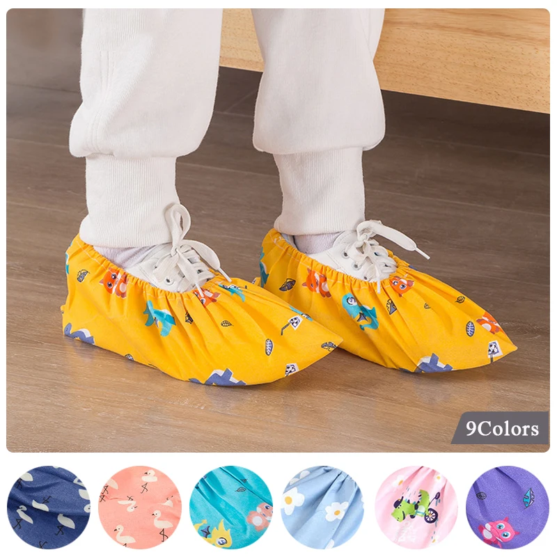 Cubiertas de zapatos no impermeables para niños, juegos de cubiertas de pies de zapatos a prueba de polvo, cubiertas de zapatos reutilizables para