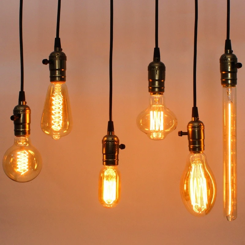 Highlight Edison-Style LED Filament Bulb - Dimmable, E27 Screw Base, 40W Equivalent, Warm White, Vintage Design for Table Lamps