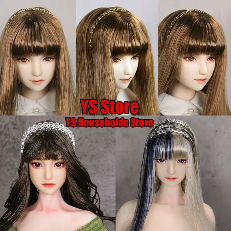 1/6 Female Soldier Hollow Hairbands Jewelry Shiny Rhinestones Princess Crown Hair Hoop Head Accessory For 12'' Action Figure