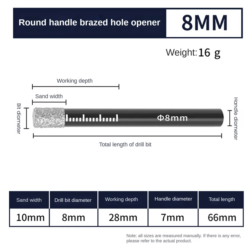 Parti di ricambio del kit per sega a tazza diamantata ABGR-Hex per materiali duri in vetro, pietra, piastrelle di marmo, granito