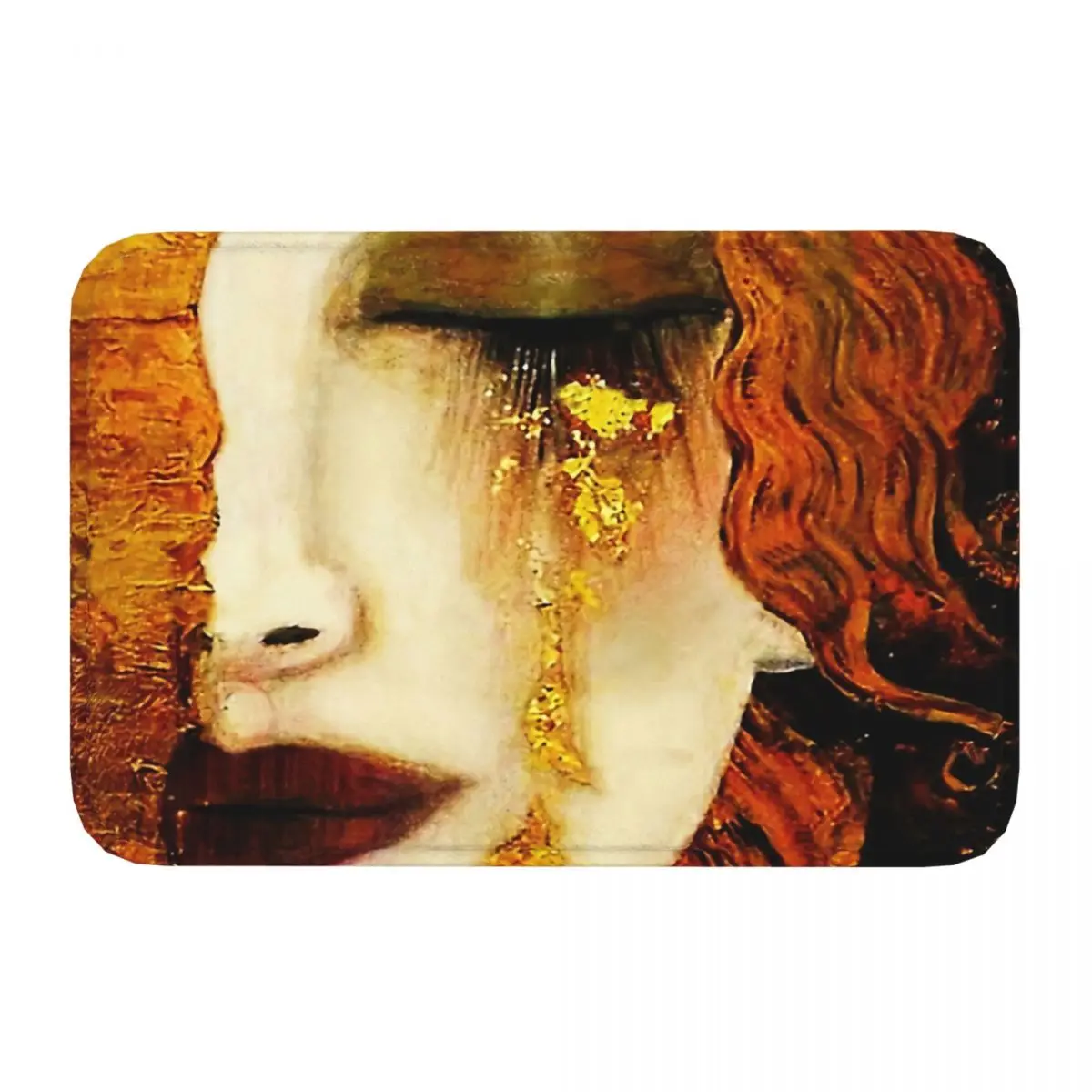 Gustav Klimt Oil Paniting Bathroom Mat Golden Tears Doormat Living Room Carpet Entrance Door Rug Home Decor