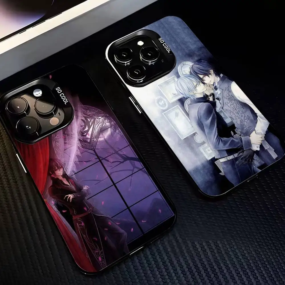 

Anime V-Vampire K-Knight Phone Case For iPhone17 16 15 14 13 12 Pro Max Grey Black Matte Laser Metallic Aurora Funda
