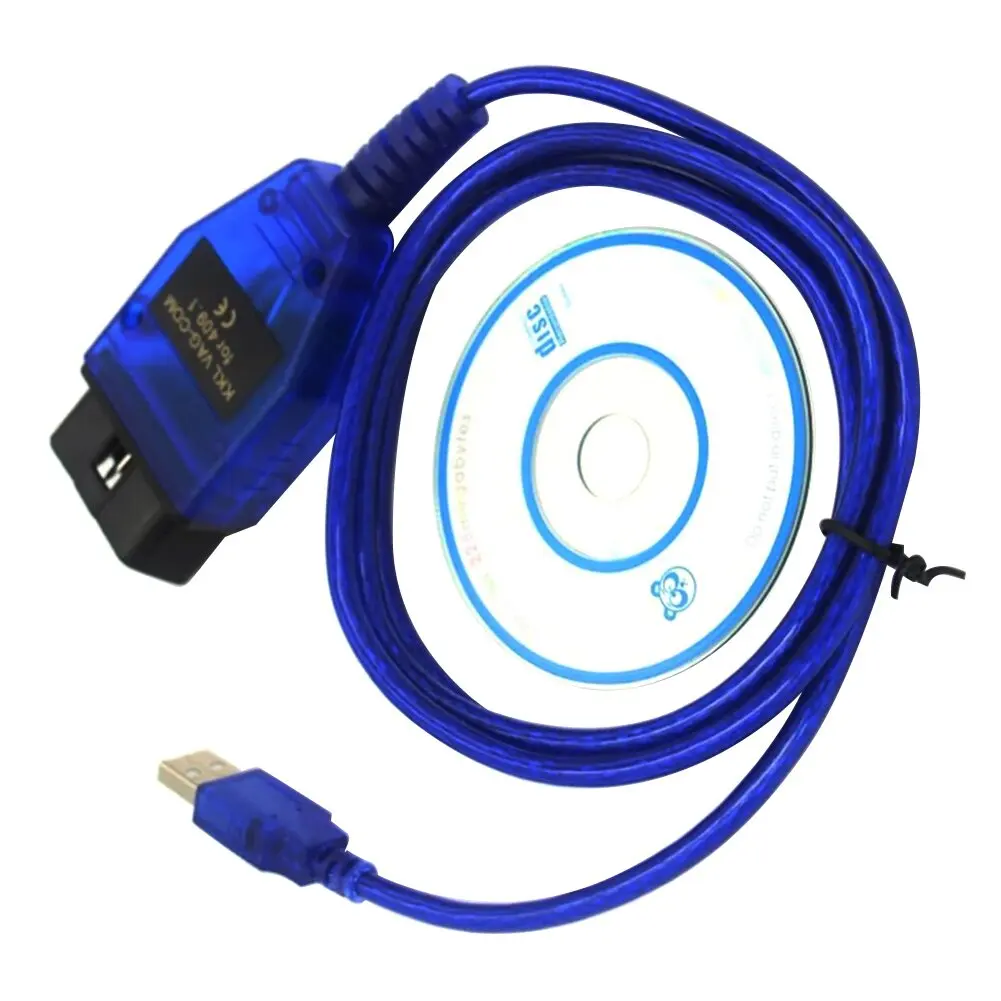 Car USB Vag-Com Interface Cable KKL VAG-COM 409.1 OBD2 II OBD Diagnostic Scanner Auto Cable Aux USB Vag-Com interface cable r25