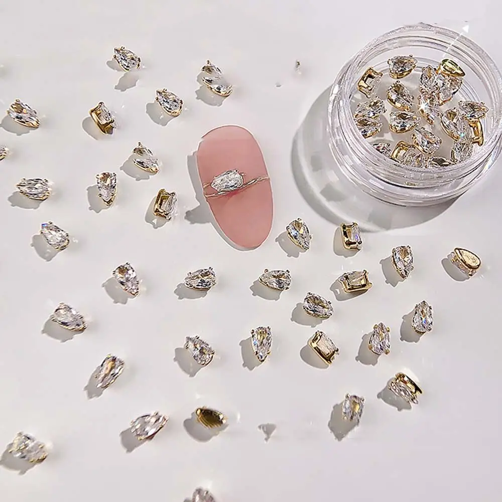 Accessories Nail Ornaments Zircon Water Drop Crystal Nail Rhinestone Nail Jewelry Set Diamond Nail Decoration Nail Art Charms