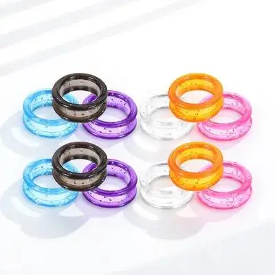 

12pcs Silicone Finger Rings For Scissors Pet Grooming Hair Styling Soft Protective Ring Tool Accessory Barber Supplies