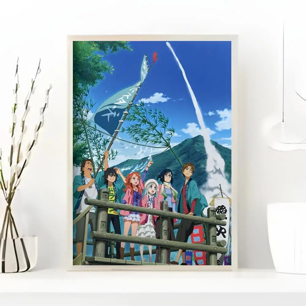 A-Anohana Menma Jintan Poster HD Art Sticky Wall Waterproof Home Living Room Bedroom Bar Aesthetic Decoration