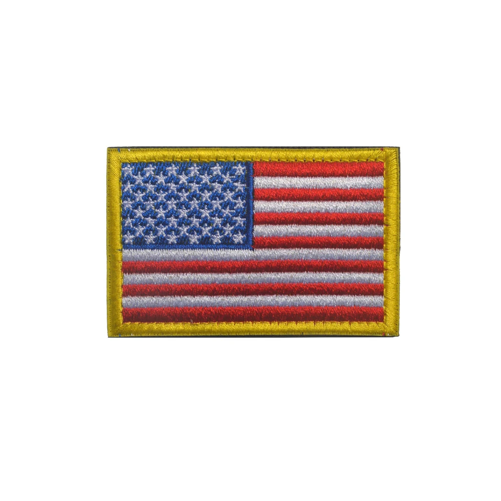 US American Flag Embroidery Patch Snake Appliqued Sticker Strip Embroidered Patches For Clothing Caps Backpack