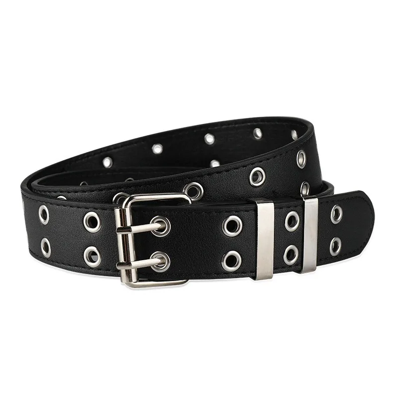 

Y2K Punk Chain Belt for Women Men, Gothic Double Ring Detachable Metal Strap, Grunge Jeans Accessory, Viral Streetwear
