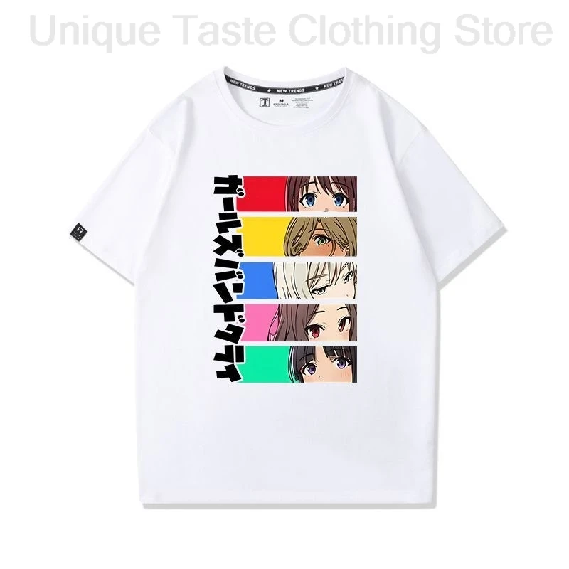 Anime GIRLS BAND CRY T Shirt TOGENASHI TOGEARI ISERI NINA KAWARAGI MOMOKA あわ すばる EBIZUKA TOMO Rupa Cartoon Short Sleeve Tee Tops