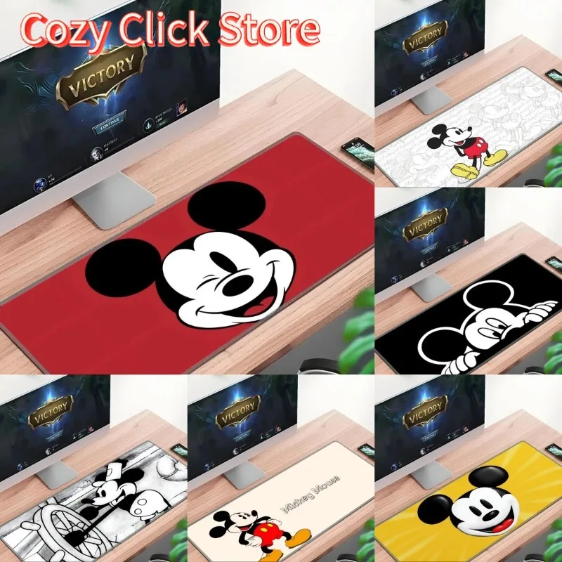 

D-Disney Mickey Mouse Mouse Pad XXL Desk Mat for Gaming Keyboard and Accessories Premium Gaming Pad with Durable Padding