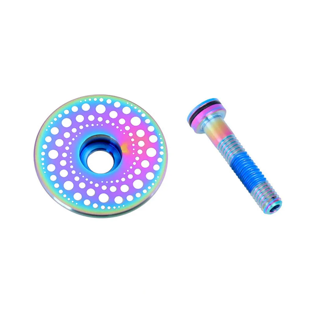 

Lightweight Titanium Alloy Headset Top Cap Bike Accessories For Mountain Road Bicycles Durable Stylish Outdoor Decor