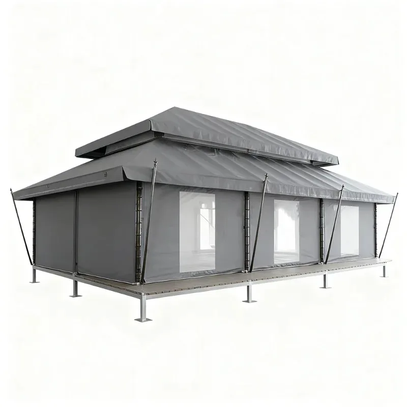 Airo Luxury Outdoor Folding Canopy Tent Customizable 5m 6m Dimensions High Quality Waterproof Aluminum Alloy Frame 6-8 Person