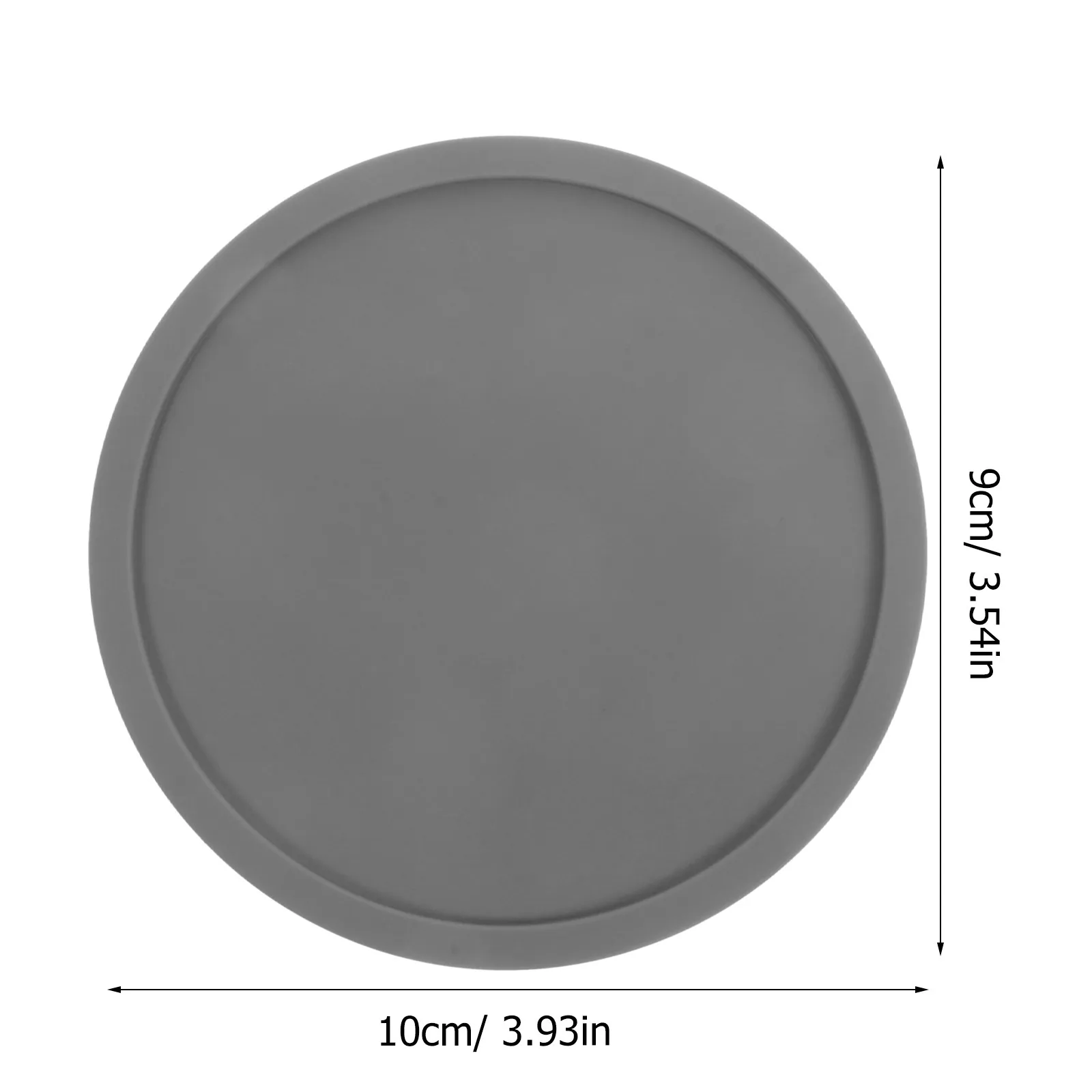 5Pcs Thick Food Grade Silicone Drink Coasters Non Slip Cup Mats for Hot Cold Beverages Table Decor Side Table Bedstand Bar Grey