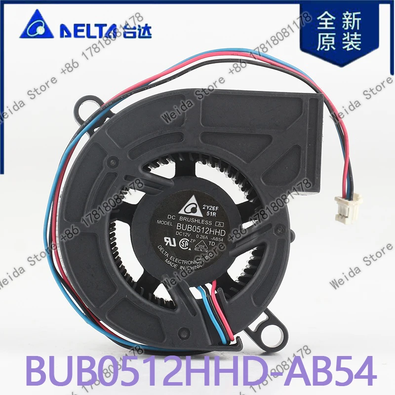 

Вентилятор охлаждения Delta BUB0512HHD-AB54 24В 48В DC 12В 0.26А AC EC 5020 5СМ центробежный турбинный для проекторов BenQ 50X50X20ММ