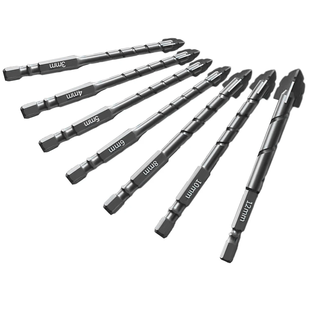 Punta da trapano in metallo duro Punta da trapano eccentrica Riduzione delle vibrazioni Trapano ad acqua Compatibile Ampia applicabilità Diametro gambo 6,35 mm