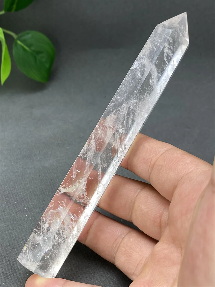 Natural Clear White Crystal Crystal Tower Meditation Chakra Healing Wand Feng Shui Ornaments Home Decoration