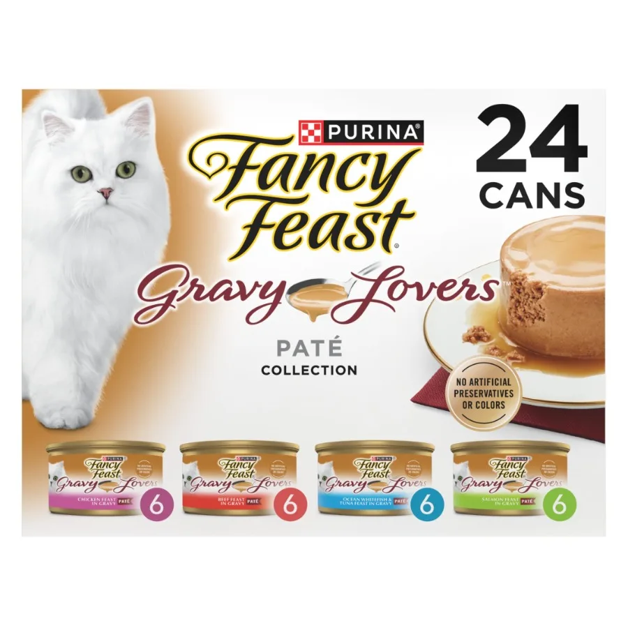 

Влажный корм для котят Purina Gravy Lovers Pate, ассорти, 3 унции, 24 банки