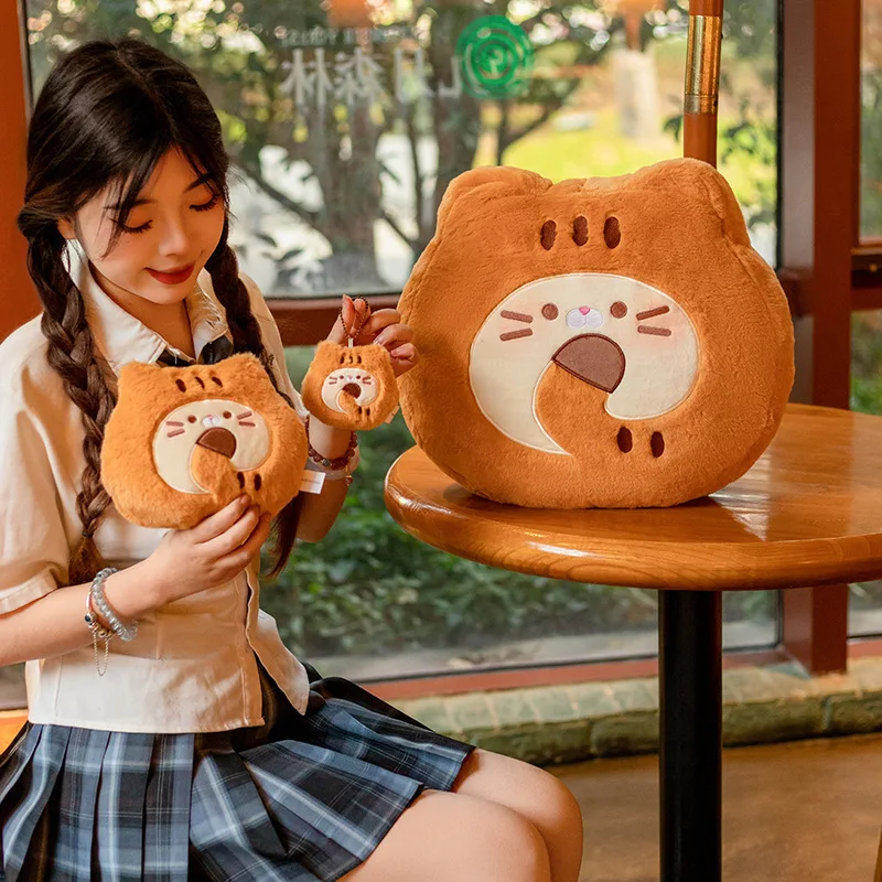 Neue Kawaii Tiger Haut Kuchen Kätzchen Plüsch Spielzeug Weiche Bequeme Nette Cartoon Katze Anhänger/Puppe/Kissen Schöne schlüsselbund Wohnkultur