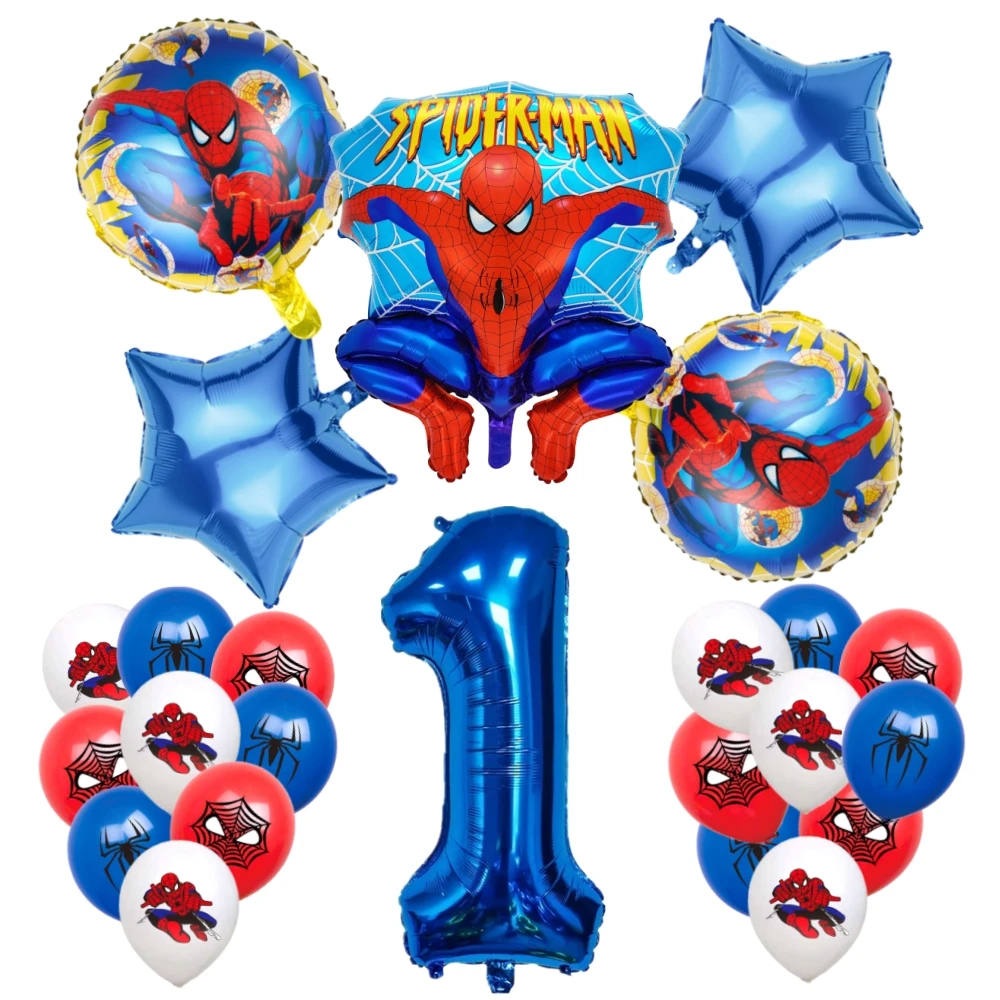 Cartoon SpiderMan Birthday Party Balloon Atmosphere Decoration Party Supplies Children's Disposable Tableware Baby Shower Cup