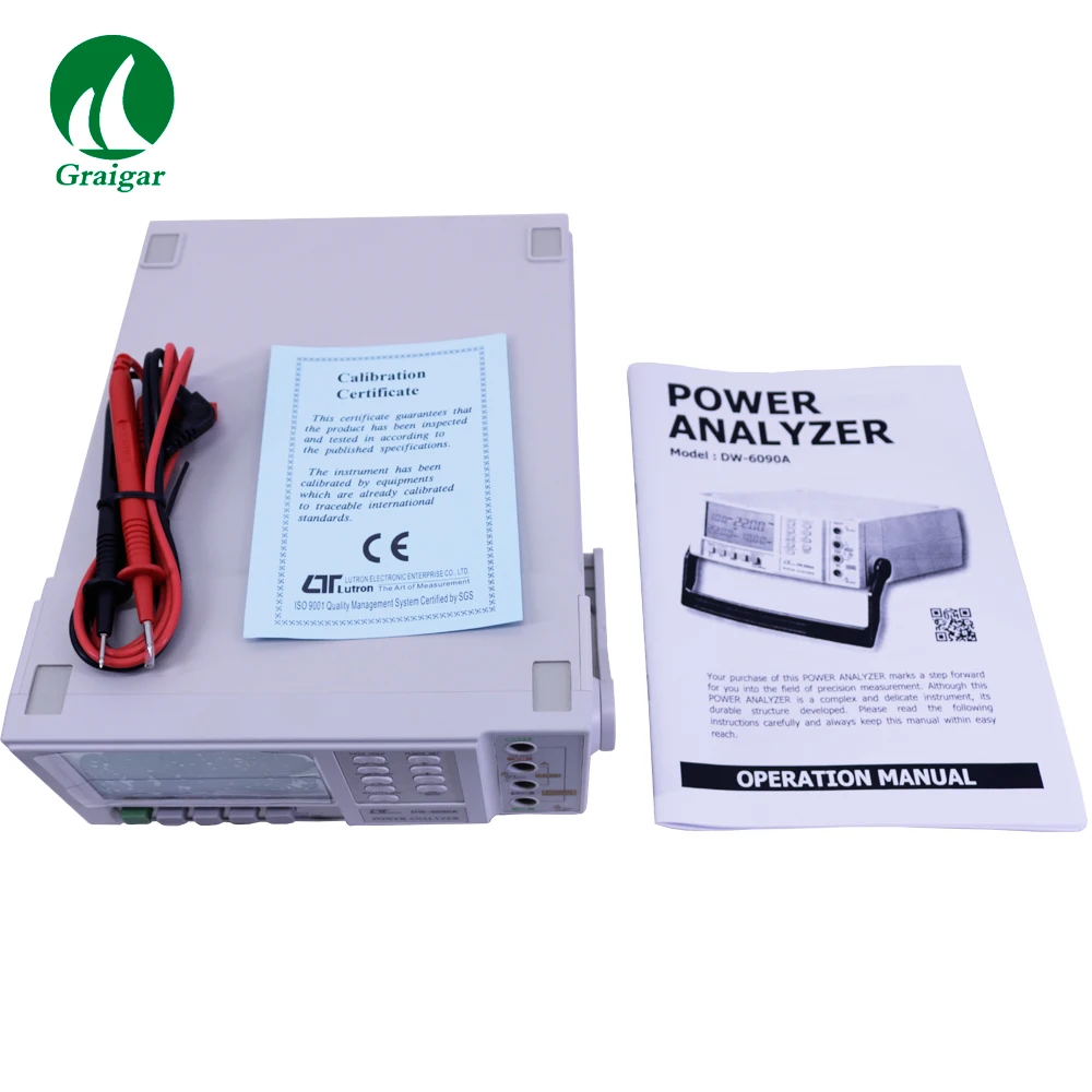 เครื่องวิเคราะห์กำลังไฟฟ้าแบบตั้งโต๊ะ Lutron DW-6090A พร้อมพอร์ตสัญญาณ RS232 และมิเตอร์วัดกำลังไฟฟ้า