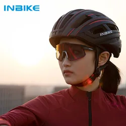 INBIKE Bicycle Helmet Man Ultralight Helmets for Cycling MTB Road Men's Bike Helmet  Mountain with Goggles Taillight Accessories