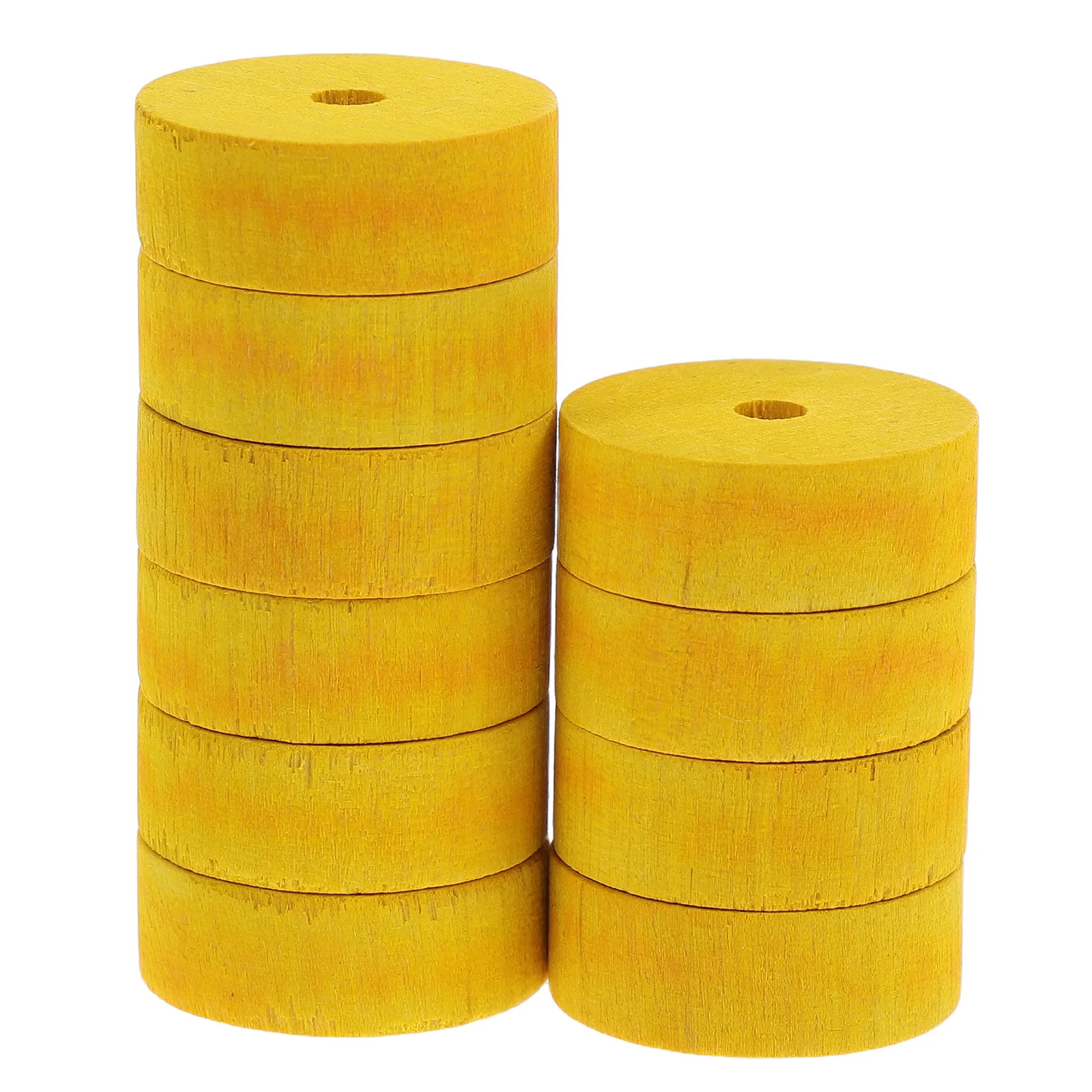 

10 pcs Wooden Wheels Small Unfinished Craft Discs For Diy Car Durable Wood Spindles Kids Hand Eye Coordination Tool Parts