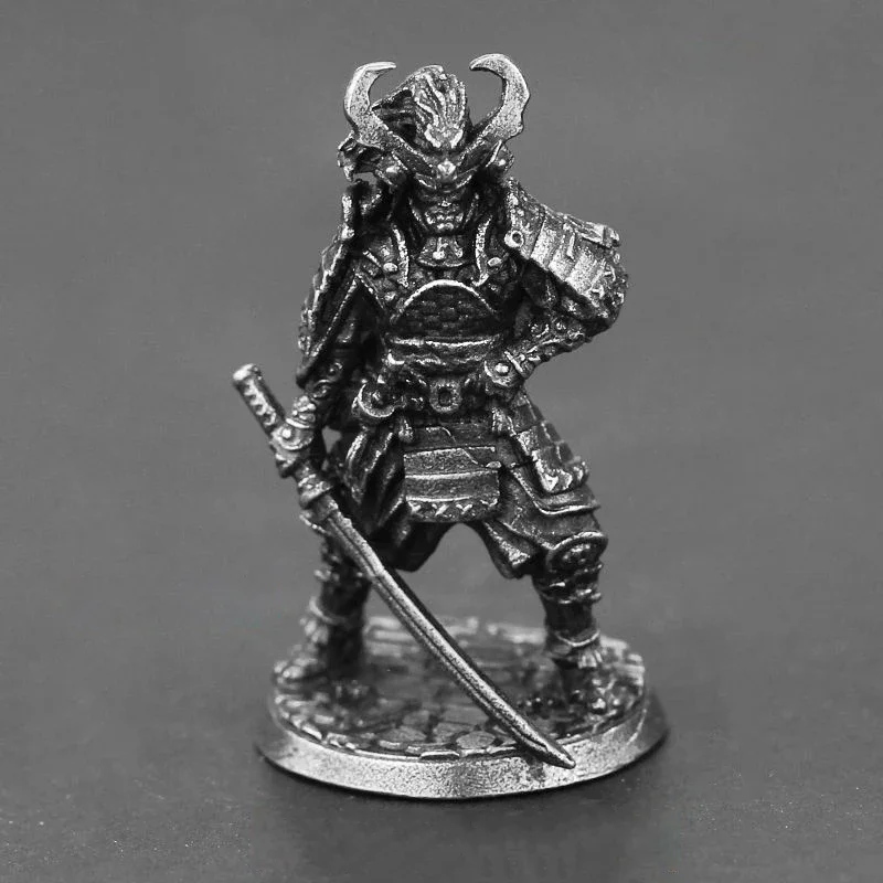 미니 빈티지 일본 갑옷 사무라이 전사 군인 Ashigaru-taisho 모델 군인 모델 차고 키트 금속 구리 미니어처 장식