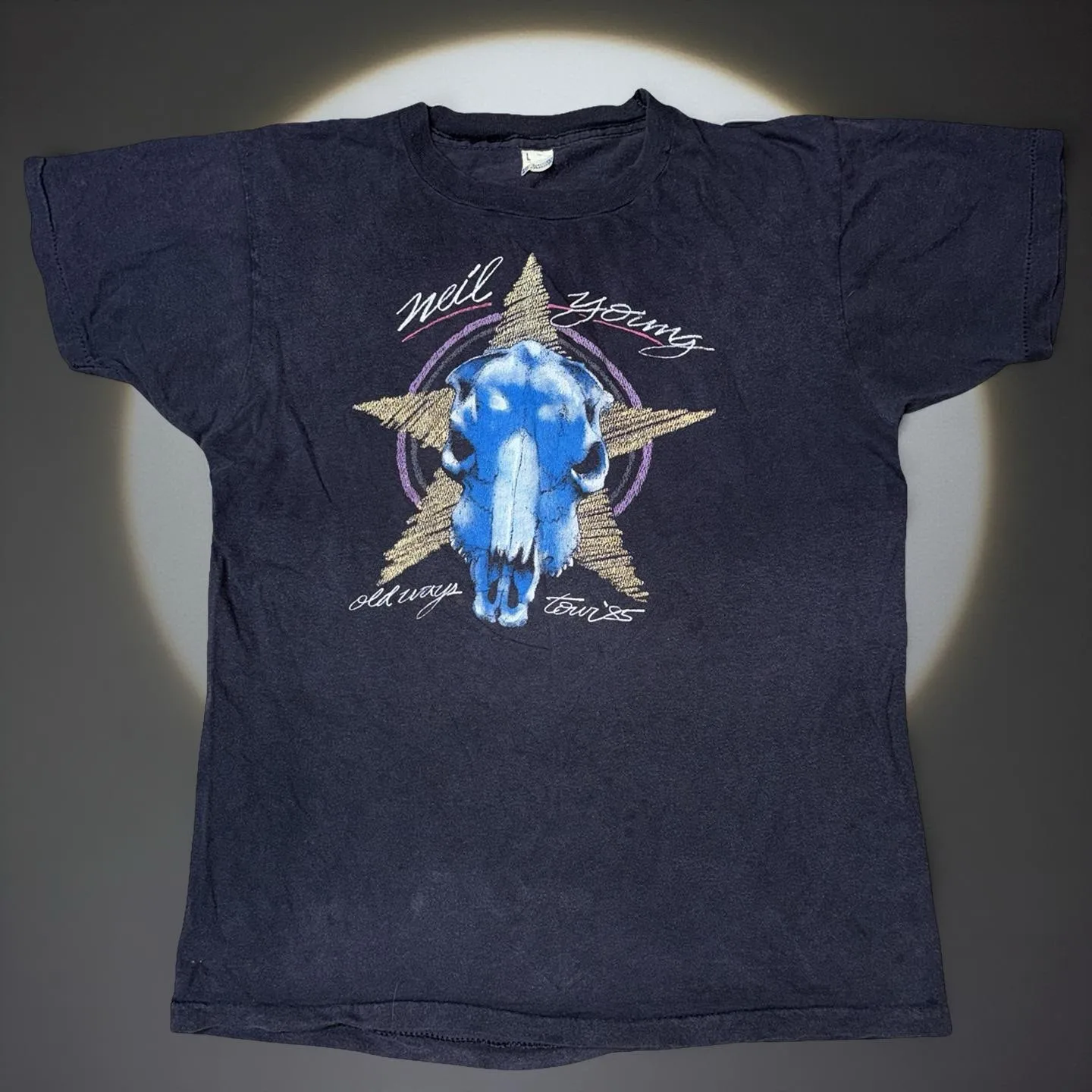 Vintage Neil Young 1985 Old Ways Tour Shirt Rare Size Large (Runs Small)