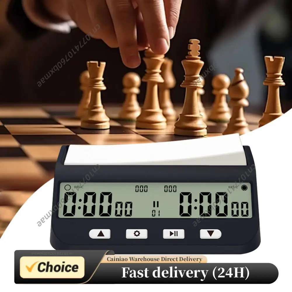 

Цифровые шахматные часы с базовым таймером задержки и функцией положительного времени, портативный цифровой шахматный таймер для настольных игр