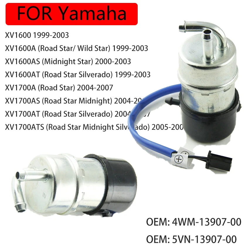 

Motorcycle fuel pump For Yamaha XV1600 XV1600A XV1600AS XV1600AT XV1700A XV1700AS XV1700AT XV1700ATS 4WM-13907-00 5VN-13907-00