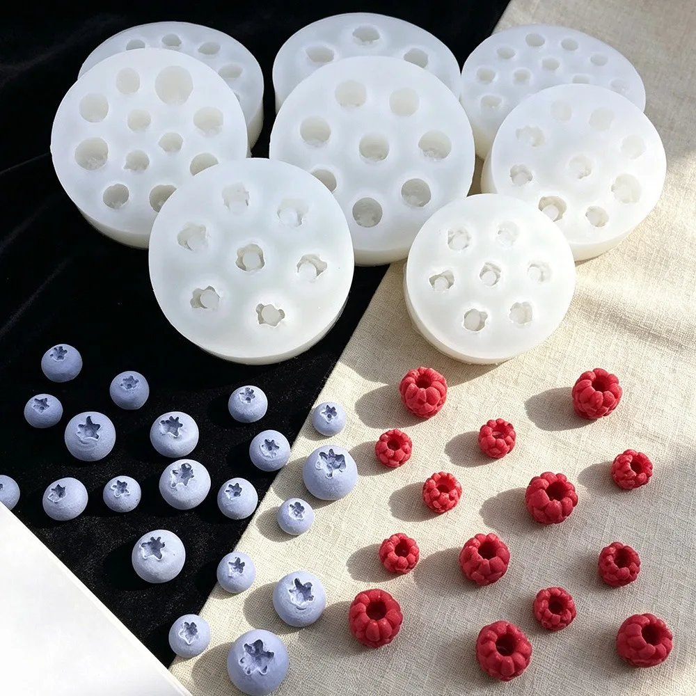 Multi Cavity Blueberry Raspberry Candle Silicone Mold Fruit Shape for DIY Scented Candle Handmade Gift Party Decor Souvenir