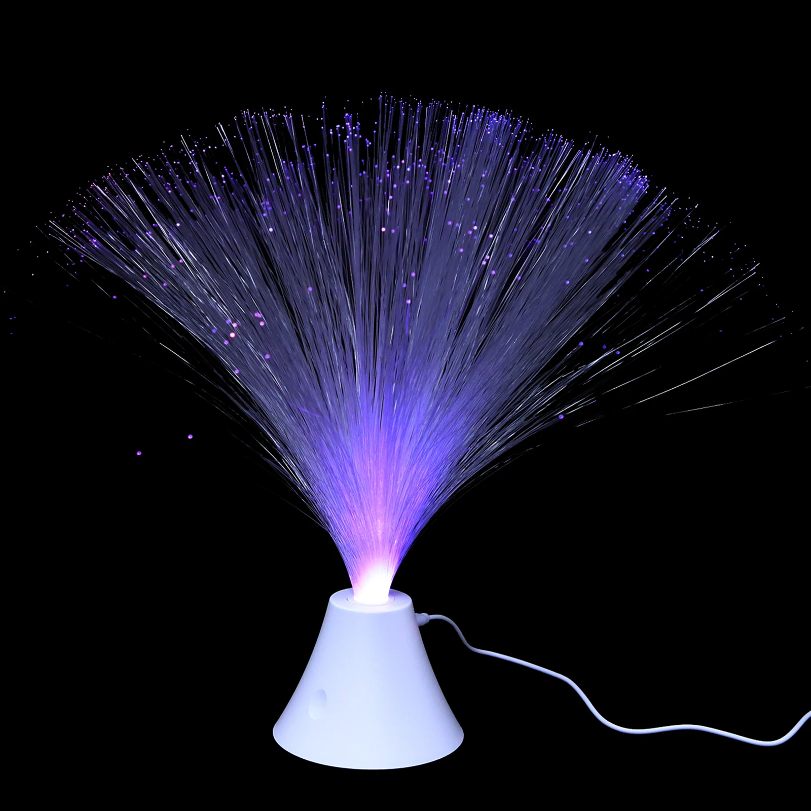 Light Changing Usb Powered Fiber Optic Lamp For Bedroom Desk Decor Calming Ambient Light