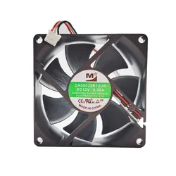 FAN DA08025B12UR DC 12V 0.5A 80x80x25mm 3-Wire Server Square Fan